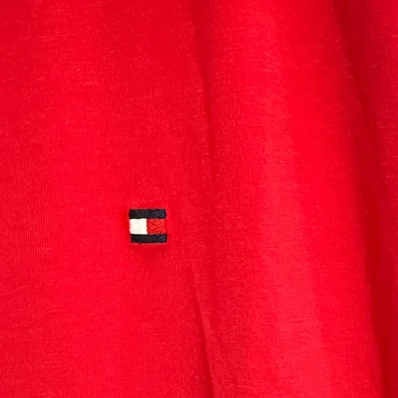 Tommy Hilfiger Women's Color Block Tee in Red, White, and Black - Picture 3 of 8